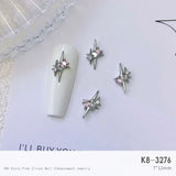 Light Luxury Charms Luxury Nails DIY Nail Charms Japanese Style Pink Jewel Nails Decor Manicure Ornaments Alloy