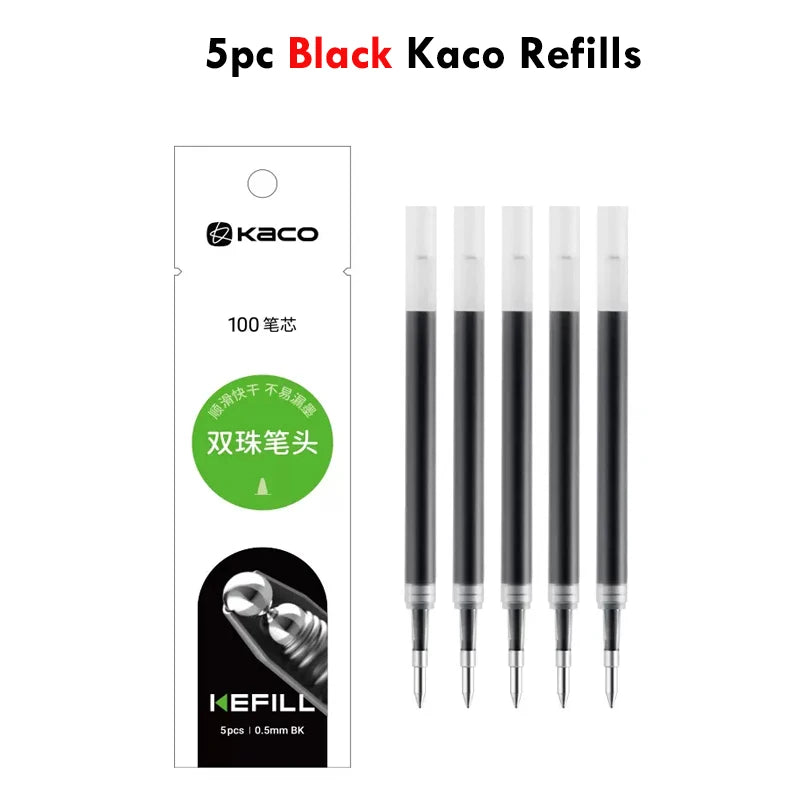 KACO Gel Pens Sets School Office Supplies for Kids 0.5mm High-capacity Heart / Star Sign Writing Gadgets Love Gift Cute Items