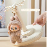 Labubu Pendant Display Box Rotating Transparent Labubu Doll Toys Display Stand Handmade Storage Decorative Ornaments No Dolls