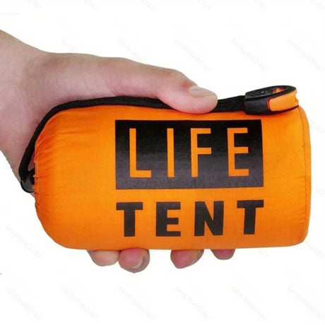 2 Person Emergency Shelter Bivy Survival Tent Kit Mylar Tube Tent Sleeping Bag Waterproof Outdoor SOS Thermal Blanket Reusable - Lootquake