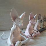 Meditation Yoga Happy Cat Whimsical Buddha Sphinx Cat Statue Art Deco Sculpture Outdoor Garden Statue