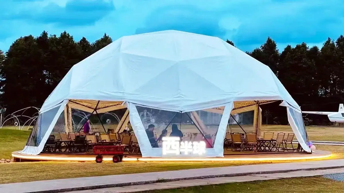 Arch Dome Tent Windproof Pavilion  Pergola Sun Room Exhibition PVC Sunshade Canopy  Wedding Shelter Tipi Outdoor camping - Lootquake