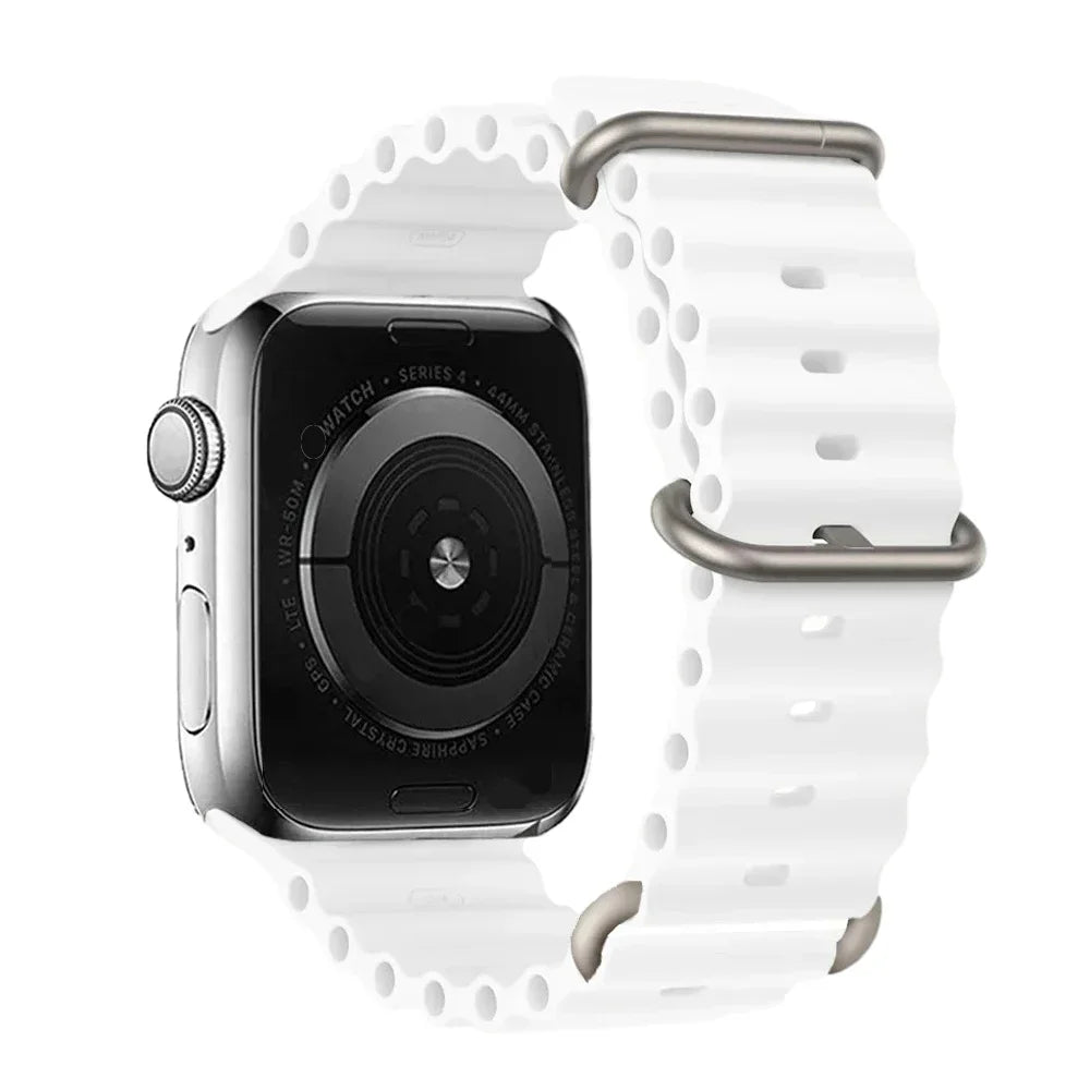 Silicone Strap For watch band 44mm 40mm 49mm 45mm 41mm 38mm accessorie correa bracelet iWatch Ultra 2 series 7 6 5 se 8 9 - Lootquake