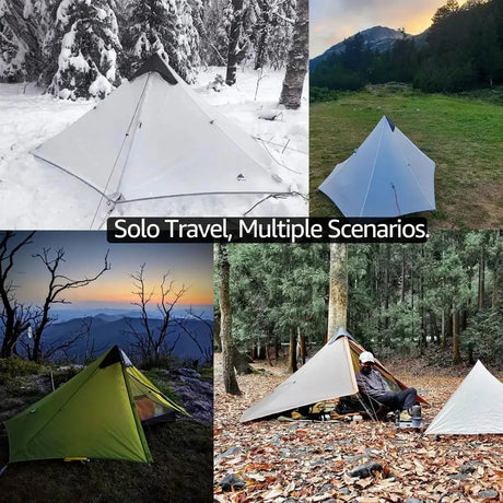 3F UL Gear Lanshan1 Ultralight Tent 3/4 Season Portable Backpacking Tent for 1p Double Layer Tent for Camping, Climbing, Hiking - Lootquake