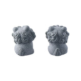 1 Pair Chinese Legend God Beast Statue Cute Gatekeeper God Stone Sculpture Spirit Beast Lion Gardening Fish Tank Micro Landscape