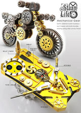 Metal Mechanical Gear Compass Shockproof Armor Phone Case For iPhone 14 13 12 11 15 Pro Max Skull Stand Heat Dissipation Cover - Lootquake