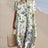 Casual Short Sleeved V-neck Big Swing Dress 2024 New Women's Loose Printed Long Dress Female Retro Flower Print Pullover Dresses - Lootquake