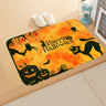 Halloween Theme  Pumpkin Witch Welcome Home Anti-Slip Door Mat Carpet  Decor Flannel Floor
