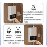 Calentador de agua eléctrico instantáneo sin tanque, control remoto, grifo de cocina, grifo de baño, ducha, ajuste de temperatura