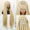 36" 613 Full Lace Knotless Box Braided Wig | Transparent HD Lace | Baby Hair | Synthetic Wig for Black Women