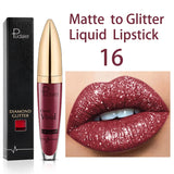 Diamond Shimmer Pearlescent Lip Gloss Waterproof Long Lasting Non-stick Cup Matte Glitter Liquid Lipstick Lip Glaze Lips Make Up
