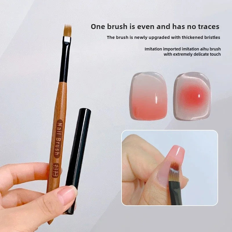 Gradient Nail Art Brush Acrylic Nail Ombre Pen DIY UV Gel Brushes Painting Drawing Flowers Nails Brush Manicure Tools for Salon