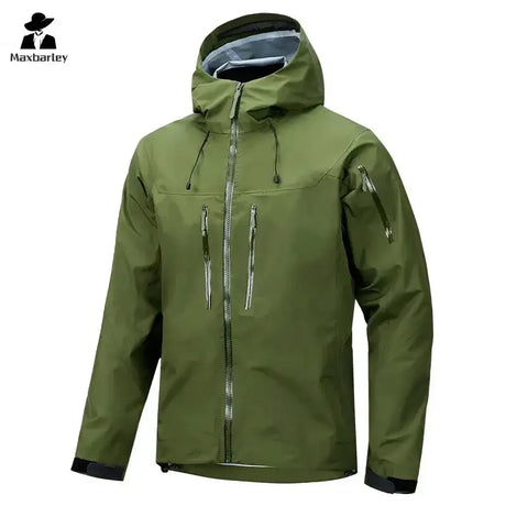 Jacket Men's Sports Casual Soft-shell Zipper Pocket Water Repellent Windbreaker New Autumn Functional Camping Hooded Raincoat - Lootquake