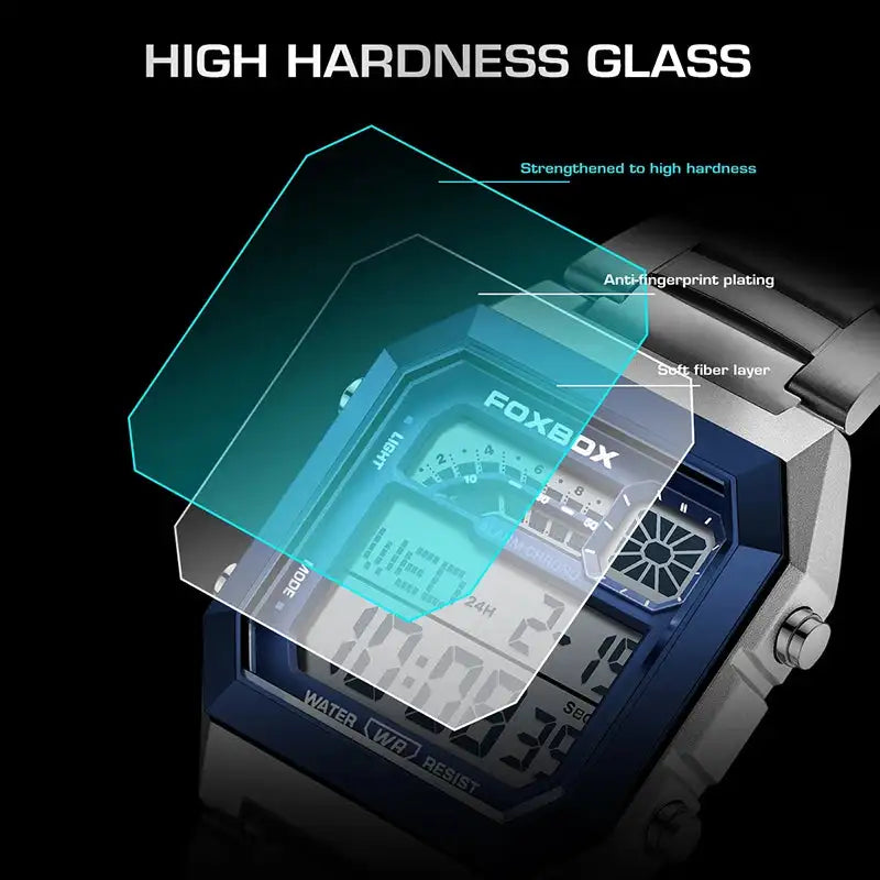 LIGE 2025 Men's watches Luxury LED Luminous Date Wristwatch Waterproof Sports Square  Casual Quartz Watches male reloj hommes - Lootquake