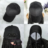 20" Box Braids Baseball Cap Wig | Afro Black Women | Adjustable Hat Wig