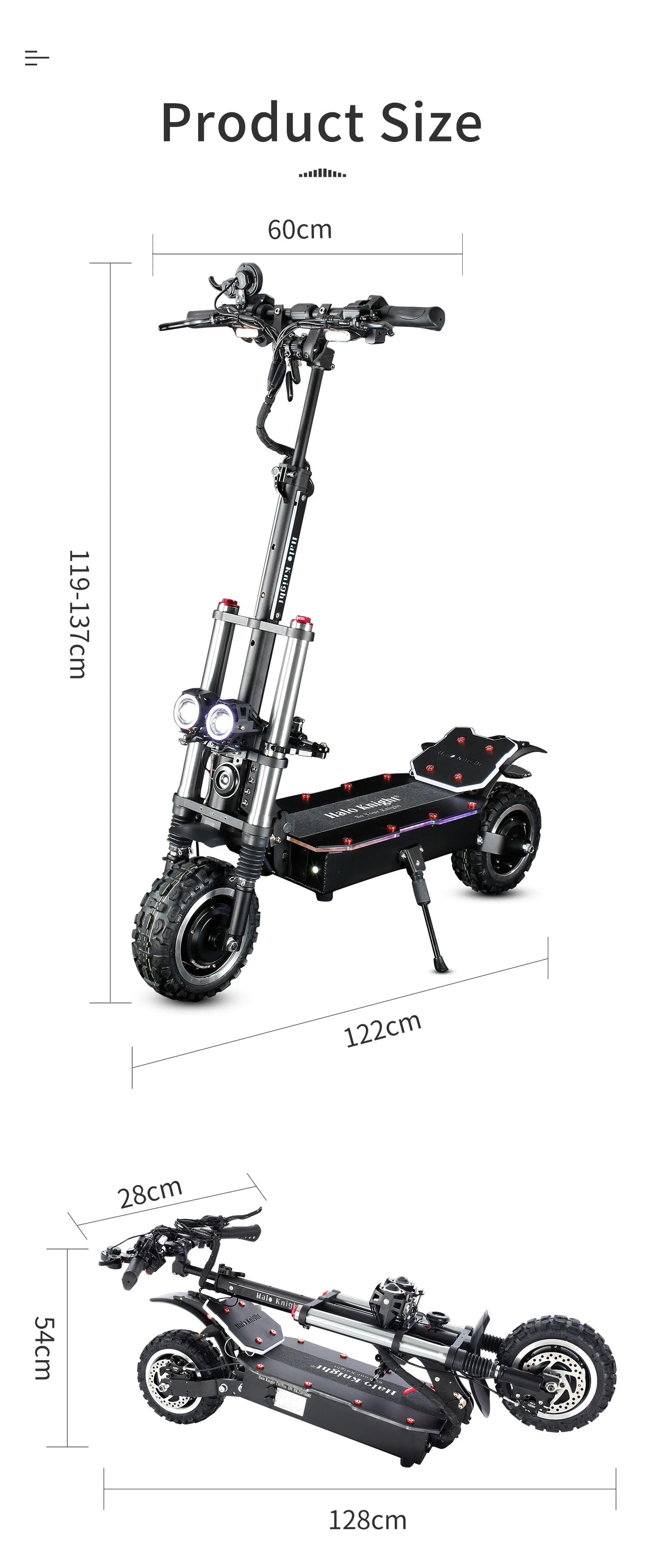 Halo Knight T107Pro Powerful Electric Scooter Adult Professional 95KM/H Fast E Scooter 6000W Off Road Dual Motor EScooter Cheap