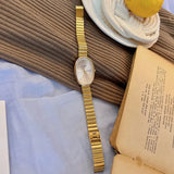1pc New Fashionable Women's Watch With Gold Bracelet, Vintage & Luxury Ins Style, Elegant & Versatile Quartz Watch ladies watch - Lootquake