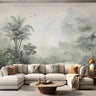 Tropical Green Plants Coconut Trees Distant Mountain Birds 3D Mural Wallpaper Restaurant Clubs KTV Bar Modern Personality Murals