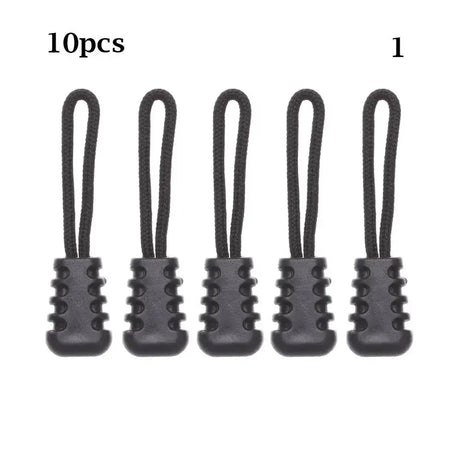 10Pcs Zipper Puller End Fit Rope Tag Fixer Zip Cord Tab Replacement Clip for Broken Buckle Travel Bag Suitcase Tent Backpack - Lootquake