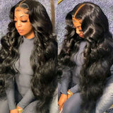 Body Wave T-Part Lace Wig | Transparent Lace Front Malaysian Human Hair