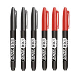 6PCs/Set Permanent Marker Pen Fine Point Waterproof Markers Thin Nib Crude Nib Black Blue Red Ink 1.5mm Fine Color Marker Pens