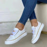 Women's Sneakers 2025 New Fashion Womens Shoes Comfortable Round Toe Platform Sneakers Lace-up Walking Vulcanized Shoes Zapatos - Lootquake