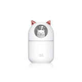Difusor de aceites esenciales en aerosol H2O con diseño de gato, 300 ml, aromaterapia, portátil, minihumidificador para coche