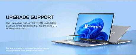 ACEMAGIC 15.6" Ultra Slim Laptop 16GB RAM 512GB SSD Intel N97 Notebook Gamer 1920*1080 Display Office Study Computer Windows 11 - Lootquake