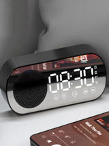 Enceinte Bluetooth sans fil, caisson de basses multifonction, mini réveil intelligent avec IA