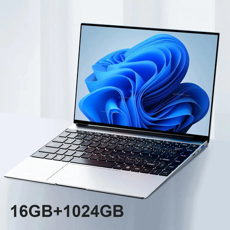 Ultra Slim 14.1" Laptop 16GB RAM 2TB SSD Intel N3700 Notebook Gamer Windows 11 Pro 1920*1080  Display Office Study Computer PC - Lootquake