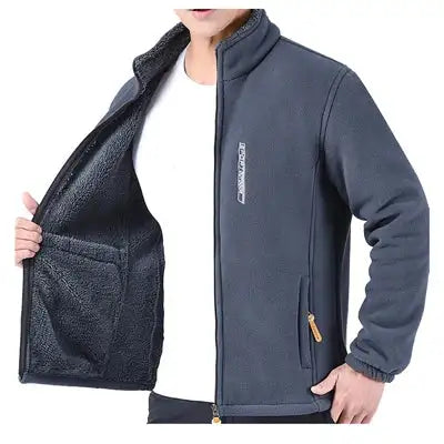 DIMUSI Winter Men's Polartec Jackets Casual Male Outwear Velvet Windbreaker Jackets Mens Soft Fleece Warm Jackets Brand Clothing - Lootquake