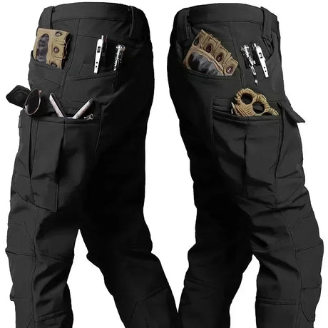 Camo Winter Tactical Sets Men Shark Skin Soft Shell Hooded Jacket+Multi-pocket Straight Cargo Pant 2Pcs Suits Waterproof Set - Lootquake