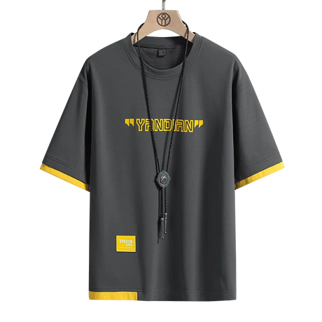 Hip Hop Loose Mens Streetwear T-shirts Casual Classic 2023 Summer Short Sleeves Black White Tshirt Tees Plus Oversize 5XL 6XL - Lootquake