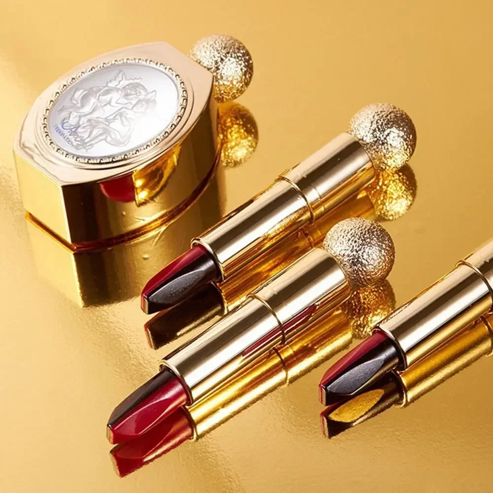 Matte 5Color Matte Lipstick Long-lasting Moisturize 5 in 1 Lip Gloss Not Fading Non Stick Cup Velvet Mist Lipstick Cosmetics Hot