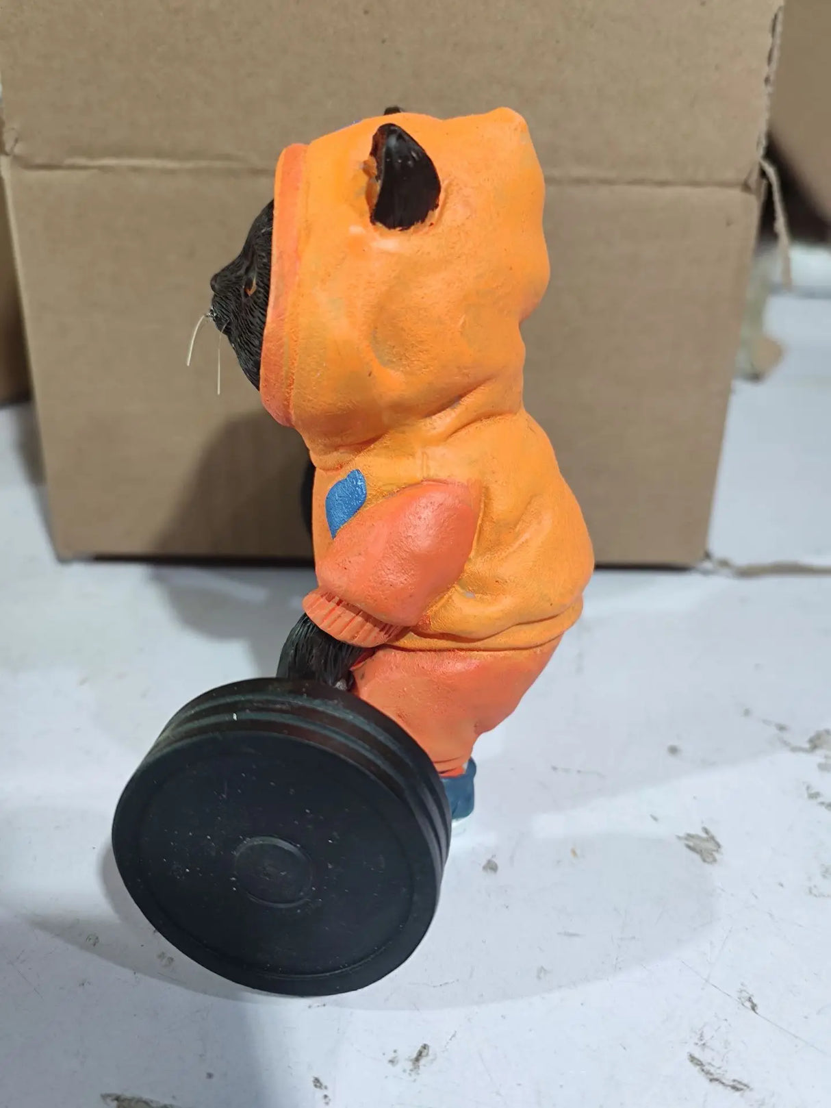 Sculpture de chat fitness mignon, dessin animé, résine 3D, artisanat, bijoux pour la maison, ornements, meuble TV, armoire à vin simple, cadeau de Saint-Valentin