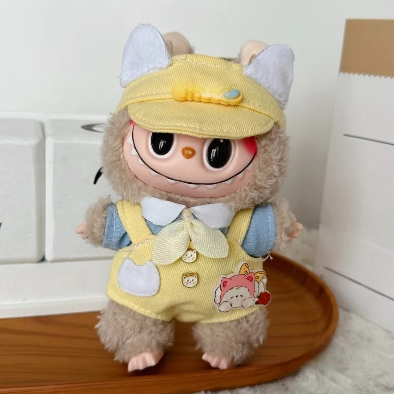 Jolie veste pour poupée Labubu de 17 cm, mini-poupée, vêtements, accessoires, sweat-shirt, jupe, salopette, jouets pour enfants, cadeau d'anniversaire