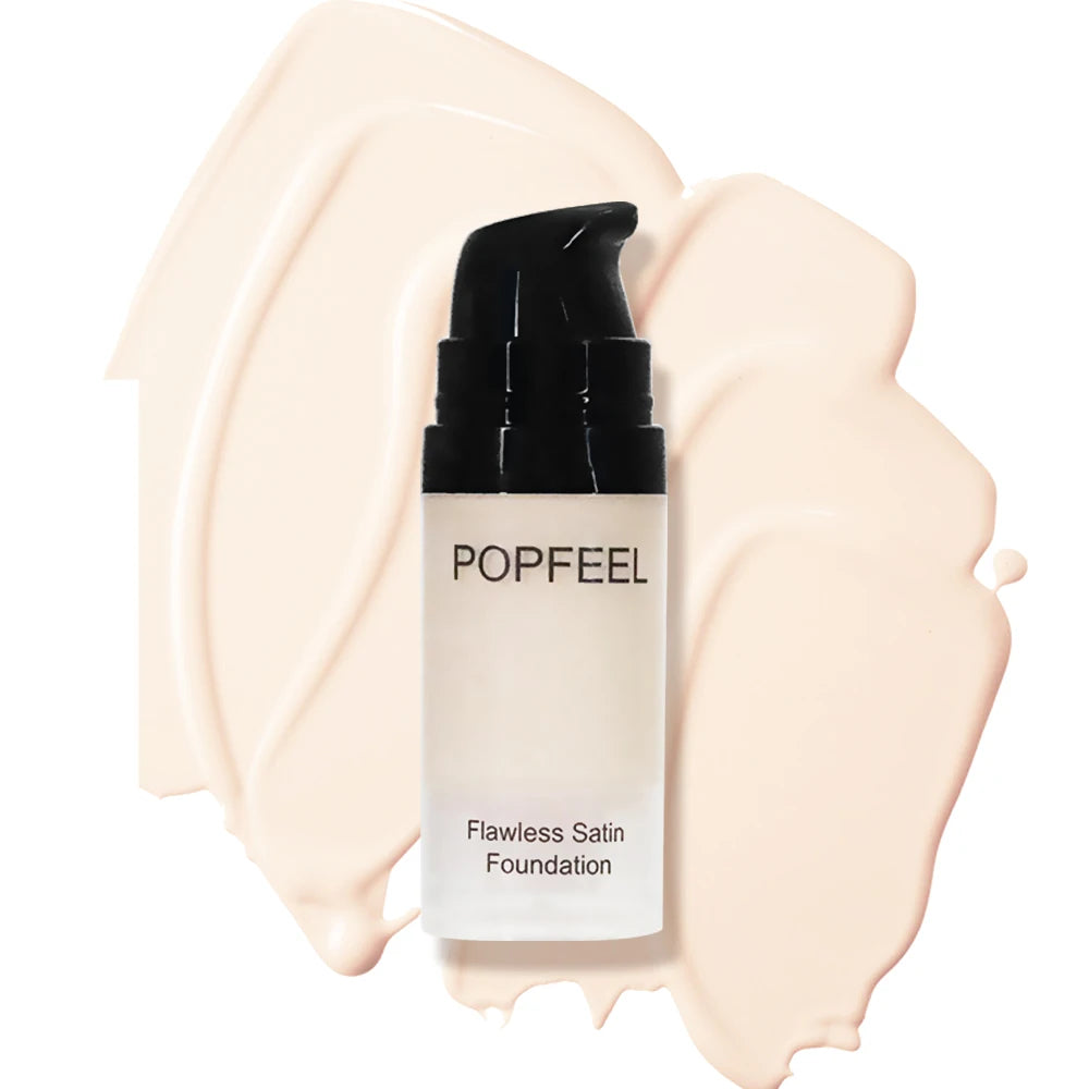Fond de teint flou longue tenue POPFEEL : fini transparent, couvrance modulable et effet peau nue naturel | Maquillage impeccable