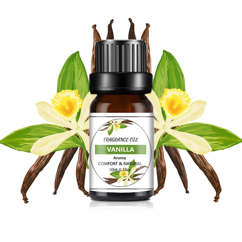 10ML Fragrance Oil Plant Making DIY 33 Flavor Aromatherapy Plaster Candle Soap Fragrance Oil for SPA Diffuser Sleep Humidifier
