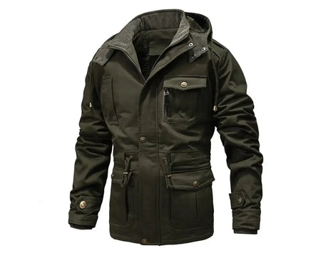 Winter Men's Warm Padded Jackets Fashion Men Fleece Lined Thermal Hooded Coats Men Mountain Ski Windbreaker Jackets Clothing - Lootquake