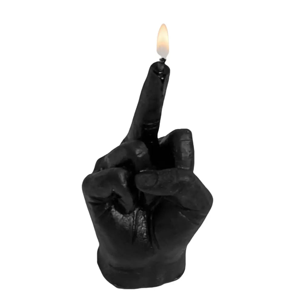 Vela perfumada con forma de dedo medio, divertida estatua de vela, decoración de escritorio, vela con gesto de la mano para el hogar y el dormitorio.