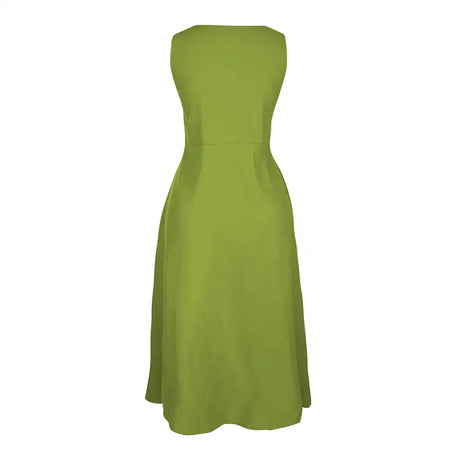 Cotton Linen Sleeveless Dress for Women Summer Pullover Skirt Vestidos Fashion Female Clothing Short Sleeved Loose Long Dress - Lootquake