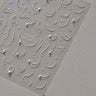 Luxury Crystal Diamond Nail Stickers Classic White Elegant French Pearl Lines Self Adhesive Nail Decorations Stickers DIY Decals