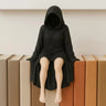 Gothic Statue Sitting Women Resin Ornaments Mysterious Bookshelf Sculptures Ghost Black Horror Robe Desktop Home Room Decor
