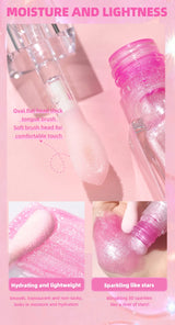 QIBEST Lip Oil Magic Warm Color Changing Lipstick Balm Lip Glaze Transparent Moisturizing Lipgloss Shiny Glitter Lips Cosmetics