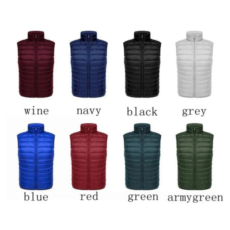 NewBang Men Sleeveless Warm Vest Ultra Light Down Vest Man Winter Solid Sleeveless Jacket Men's Lightweight Waterproof Vests - Lootquake