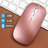 Souris de jeu sans fil, rétroéclairée, compatible USB, rechargeable, RVB, silencieuse, ergonomique, pour ordinateur portable et PC
