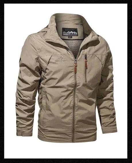 New Functional Waterproof Jacket Men's Autumn Casual Rainproof Detachable Cap Work Coat Hiking Mountain Windproof Windbreaker - Lootquake