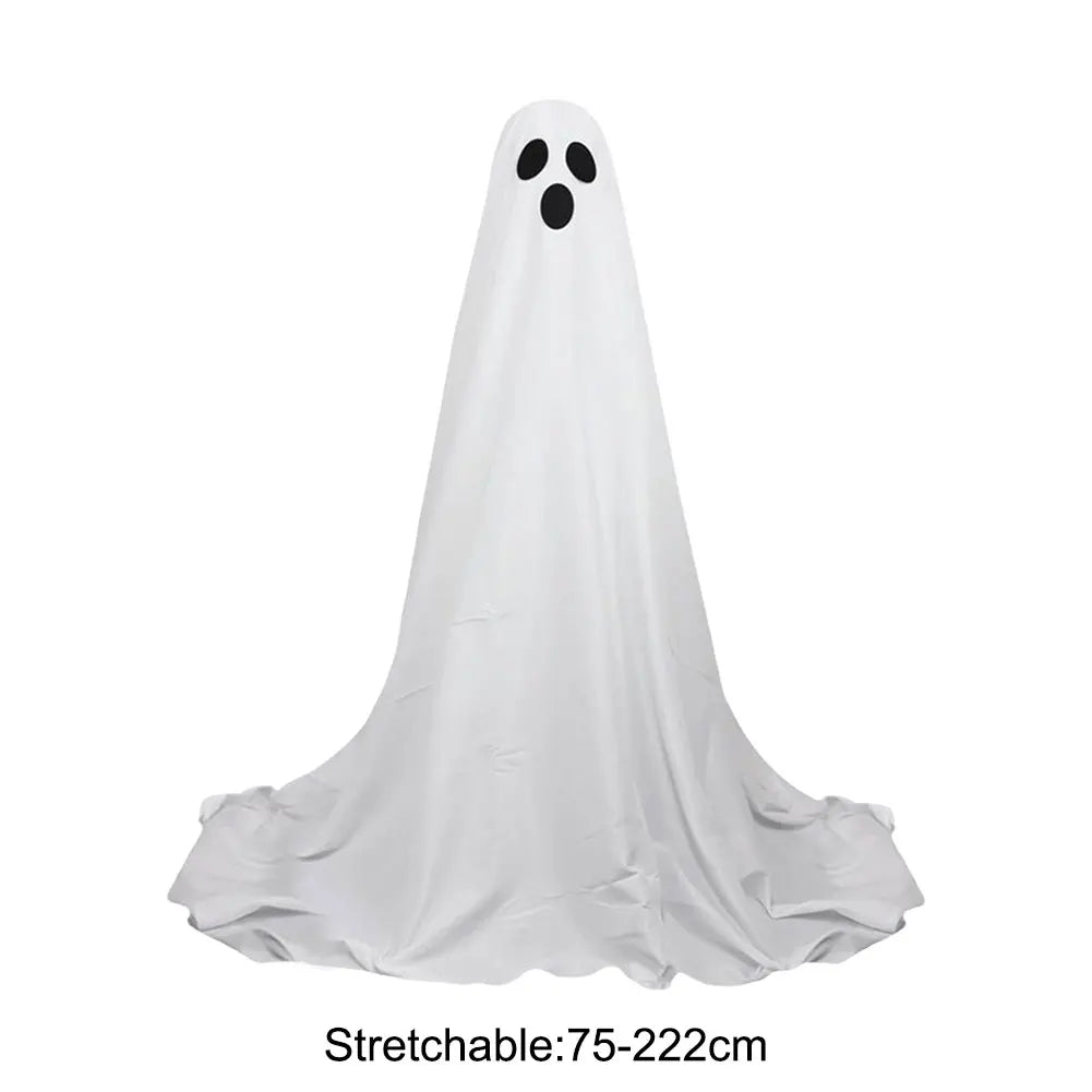 Spooky Ghost Decor Halloween Decorations Scary Standing Ghost Props with LED String Lights Outdoor Garden Yard Lawn Home Decor