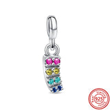 Nuevos anillos de plata 925 con diseño de dos anillos, conectores, dijes, cuentas, compatibles con pulseras originales Pantaro Me, joyería DIY para mujer.