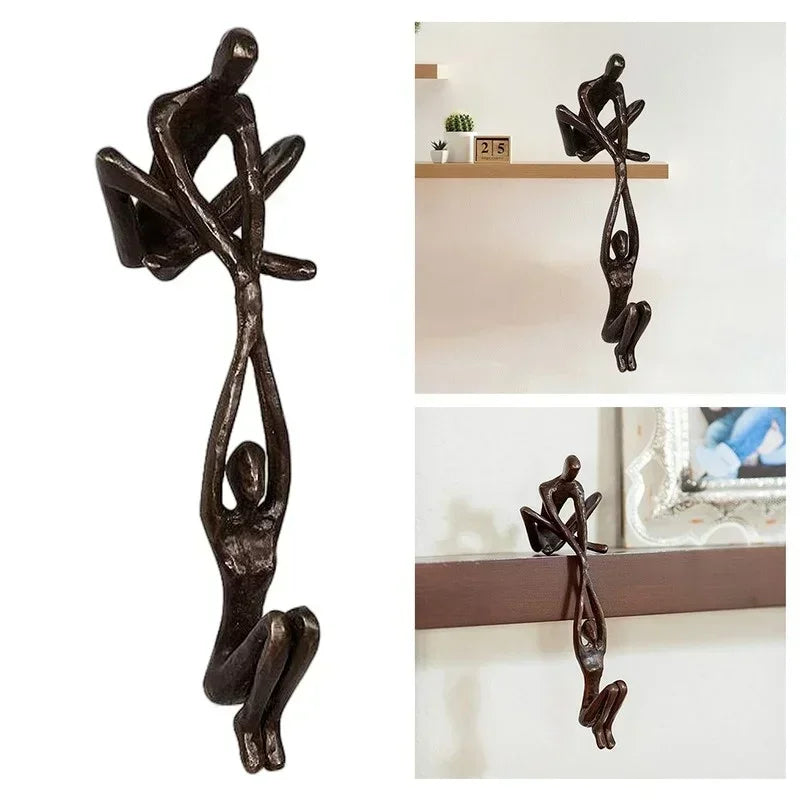 Figura de hombre levantando a mujer, estatua artística, escultura de amante, adorno para decoración de escritorio del hogar, escultura de pareja bailando, arte creativo.